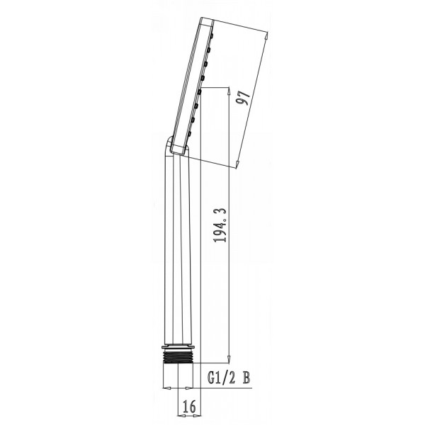 Лейка для душа LEMARK LM1411C, 1 режим, хром глянцевый