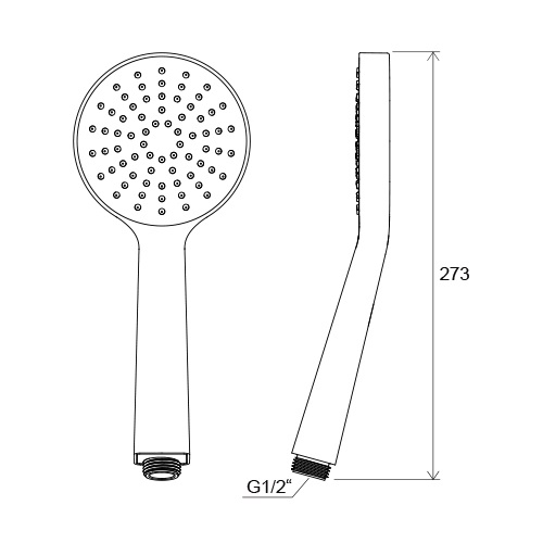 Лейка для душа RAVAK Flat S 960.00, 1 режим, хром глянцевый