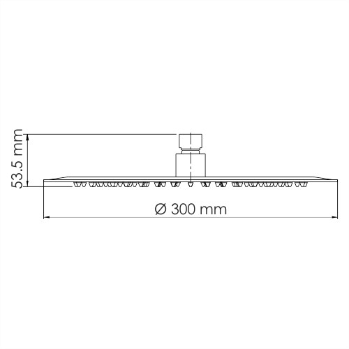 Верхний душ WASSERKRAFT Elbe A160, круглый, черный матовый, 300х300