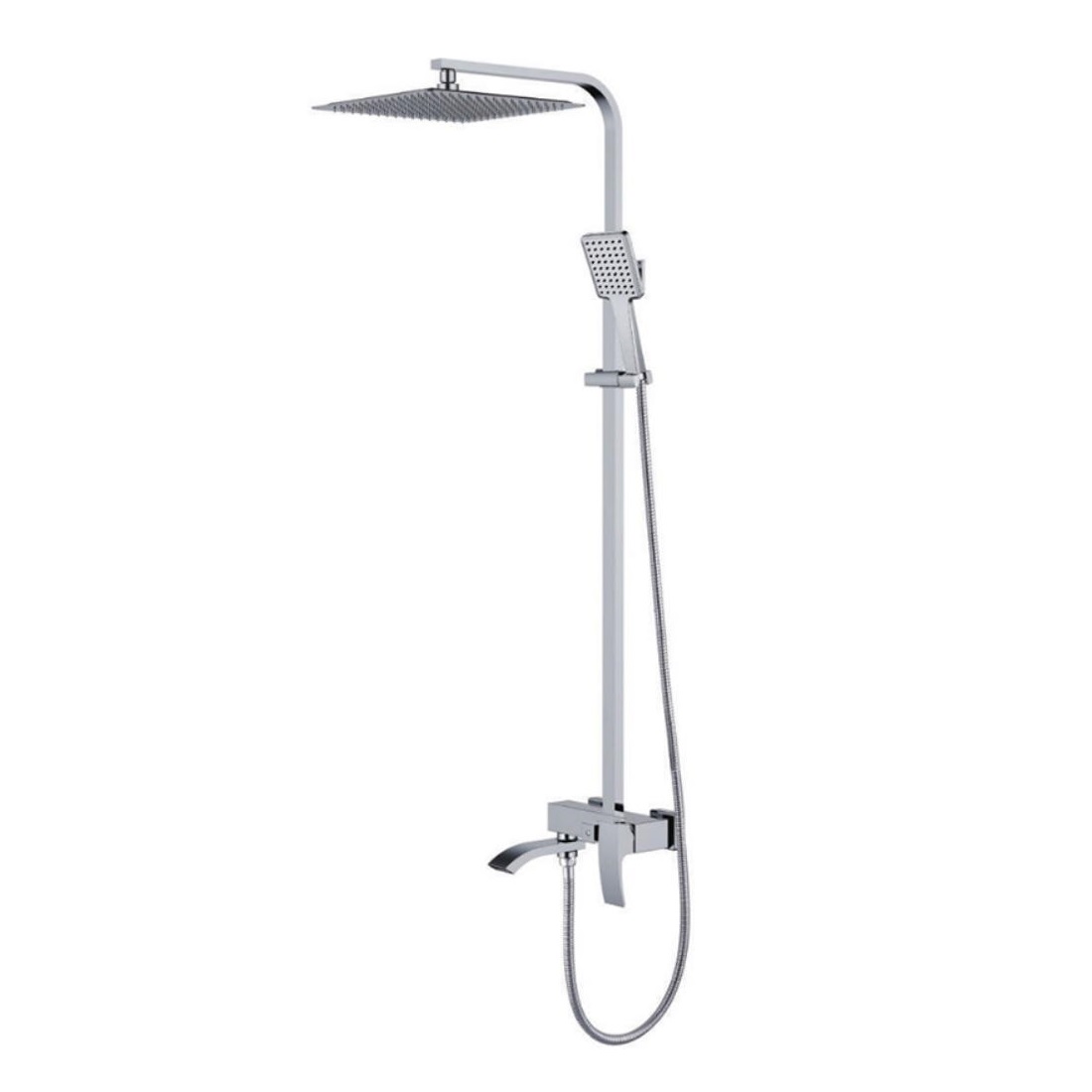 Душевая система GAPPO G2407-11 с тропическим душем, с изливом, хром глянцевый