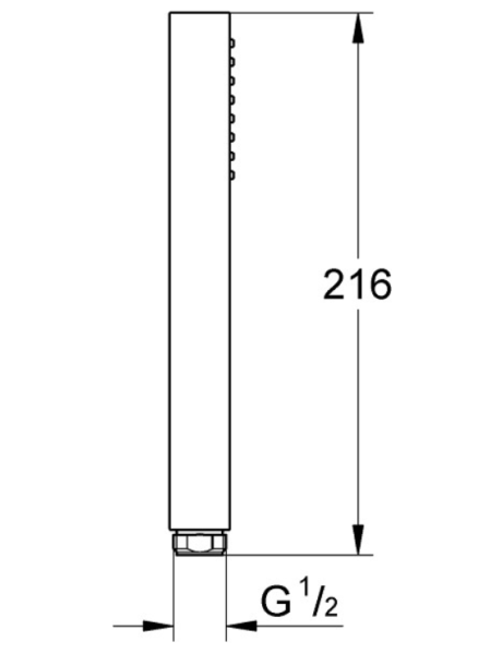 Лейка для душа GROHE Euphoria Cube 27698000, 1 режим, хром глянцевый