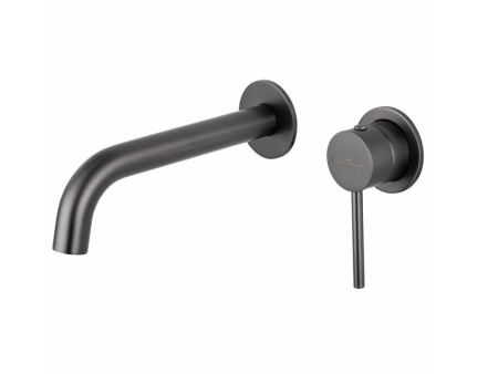 Смеситель для раковины WONZON & WOGHAND Stick, 195мм, встраиваемый, графит темный