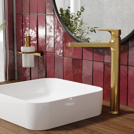 Смеситель для раковины-чаши WASSERKRAFT Havel, золотой матовый