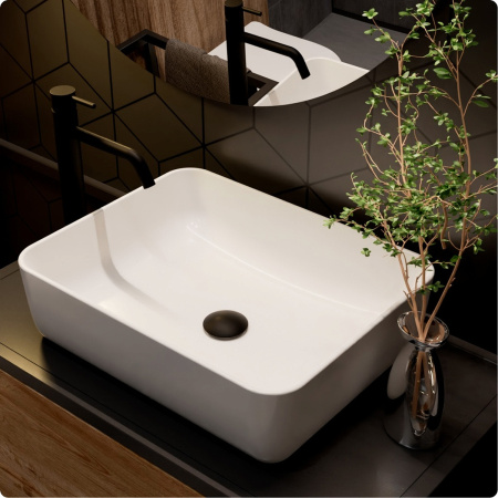 Смеситель для раковины-чаши AQUAME Siena AQM6214MB, черный матовый