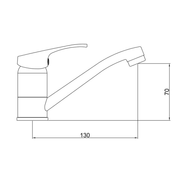 Смеситель для кухни GROSS AQUA Базис (Base) 3210258C-G0109, хром глянцевый