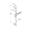 Душевой гарнитур KLUDI Freshline S3 6793005-00, (штанга, шланг, лейка), хром глянцевый