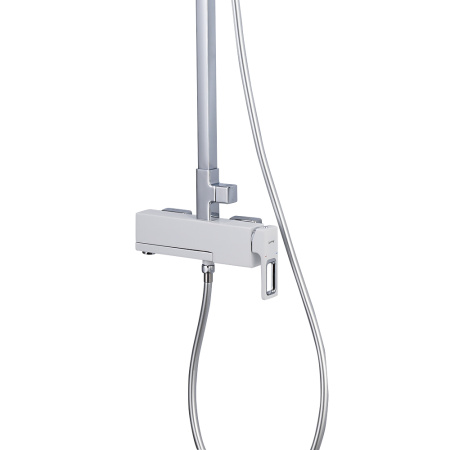 Душевая система GAPPO G2417-8 с тропическим душем, с изливом, белый матовый/хром глянцевый
