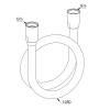 Шланг для душа KLUDI Suparaflex 6107139-00, 1250мм, защита от скручивания, черный матовый