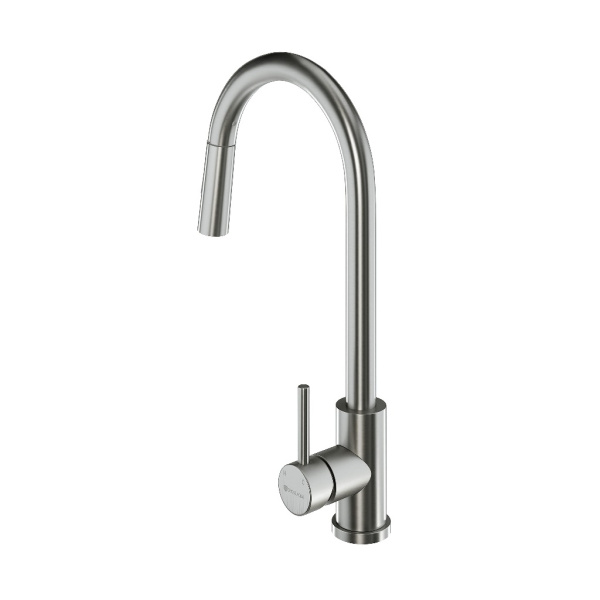Смеситель для кухни GROSS AQUA Сталь (Neosteel) 3140609SS, выдвижной излив, нержавеющая сталь