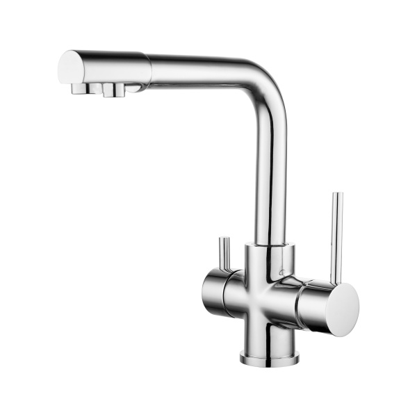 Смеситель для кухни GROSS AQUA Оазис (Ecolife) 3120609C, с подключением фильтра, хром глянцевый
