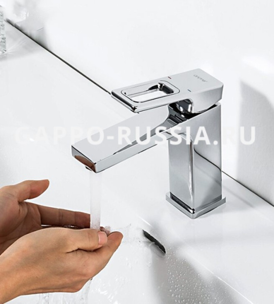 Смеситель для раковины GAPPO G1018-1, хром глянцевый