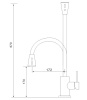 Смеситель для кухни GROSS AQUA Сталь (Neosteel) 3241609SSB, с гибким изливом, нержавеющая сталь/черн