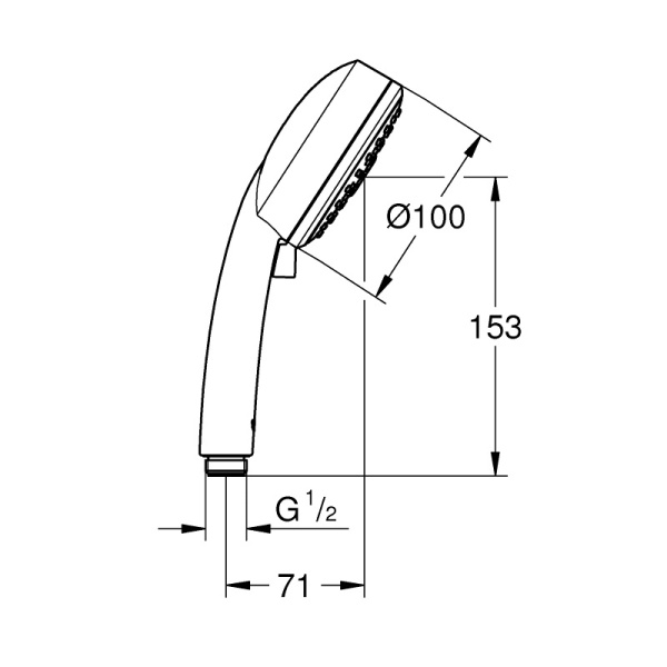Лейка для душа GROHE New Tempesta Cosmopolitan 27572002, 3 режима, хром глянцевый