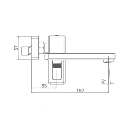 Смеситель для ванны GAPPO G3217-9, оружейная сталь