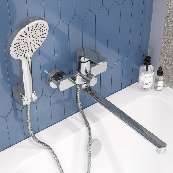 Смеситель для ванны GROSS AQUA Престиж (Prado) 7578828C-35F, хром глянцевый