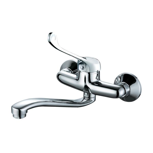 Смеситель для раковины GROSS AQUA Профи (Professional) 4575509C-20S, хирургический, настенный, хром 