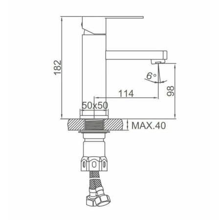 Смеситель для раковины ACCOONA A96201F, черный матовый