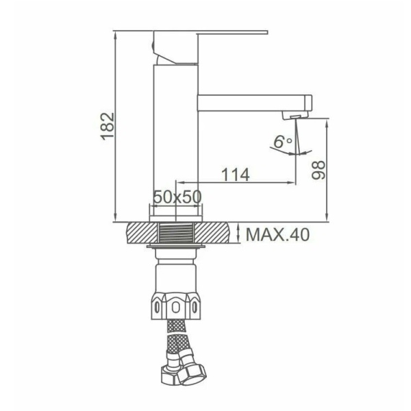 Смеситель для раковины ACCOONA A96201F, черный матовый