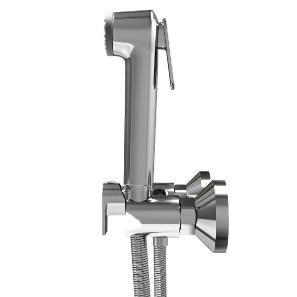 Смеситель настенный GROSS AQUA Биде (Bidet) GA012201C, с лейкой для гигиенического душа, хром глянце