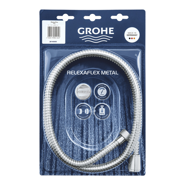 Шланг для душа GROHE Relexaflex 28140000, 2000мм, хром глянцевый