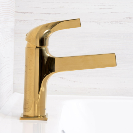 Смеситель для раковины WASSERKRAFT Sauer, золотой глянцевый