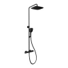 Душевая система RAVAK 10° Free Black TD F 091.20/150 с тропическим душем, термостатическая, черный м