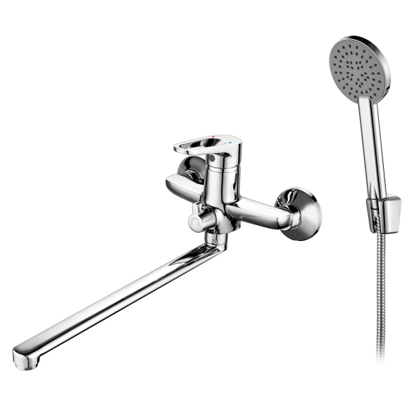 Смеситель для ванны GROSS AQUA Дельта (Delta) 7244268C-35L(F), хром глянцевый