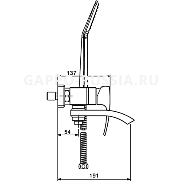 Смеситель для ванны GAPPO G3207, хром глянцевый