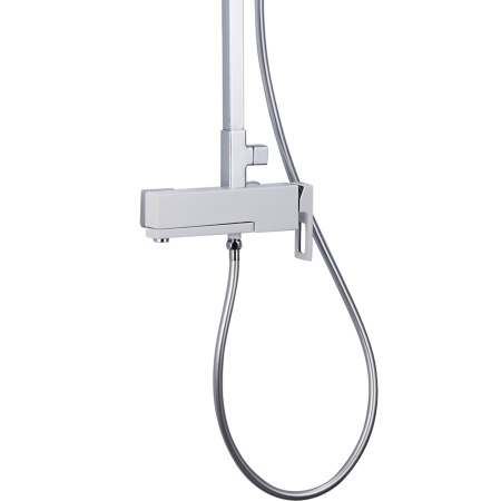 Душевая система GAPPO G2417-8 с тропическим душем, с изливом, белый матовый/хром глянцевый