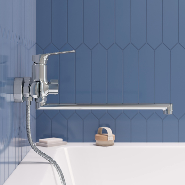 Смеситель для ванны GROSS AQUA Престиж (Prado) 7578828C-35F, хром глянцевый