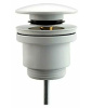 Выпуск для раковины FRAP F62-6 G1 1/4, Click/Clack, с донным клапаном, с переливом, белый матовый