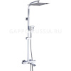 Душевая система GAPPO G2407-40 с тропическим душем, с изливом, термостатическая, хром глянцевый