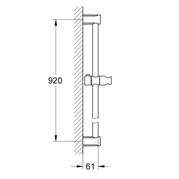 Душевая штанга GROHE New Tempesta Cosmopolitan 27522000, 900мм, хром глянцевый