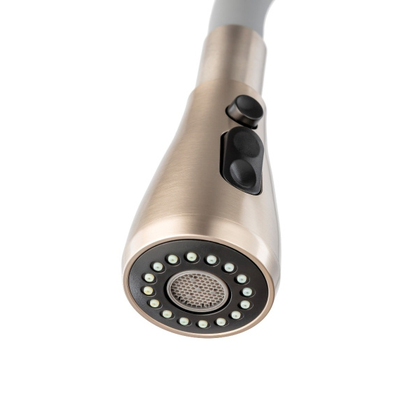 Смеситель для кухни GROSS AQUA Сталь (Neosteel) 3241609SSG, с гибким изливом, нержавеющая сталь/серы
