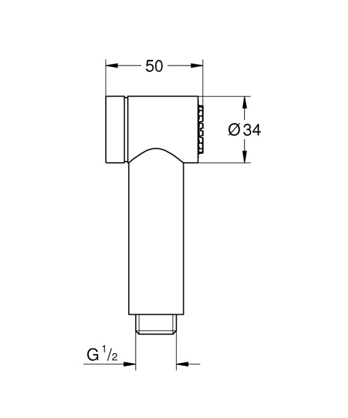Лейка для гигиенического душа GROHE Sena 26328000, 1 режим, хром глянцевый