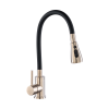 Смеситель для кухни GROSS AQUA Сталь (Neosteel) 3241609SSB, с гибким изливом, нержавеющая сталь/черн