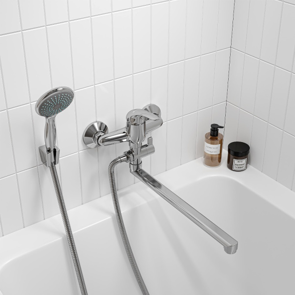 Смеситель для ванны GROSS AQUA Мини (Mini) 7210213-35F, хром глянцевый