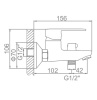 Смеситель для ванны ACCOONA A6354, короткий излив, хром глянцевый