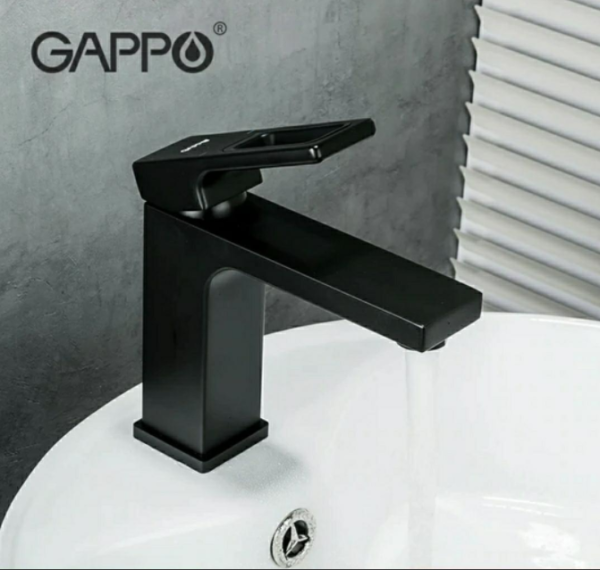 Смеситель для раковины GAPPO G1017-6, черный матовый