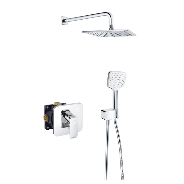 Душевая система KLUDI Pure&Style 7в1 406300575, встраиваемая, хром глянцевый