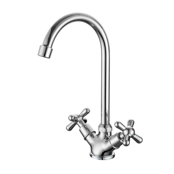 Смеситель для кухни GROSS AQUA Ретро (Retro) 6015083C-B01, хром глянцевый