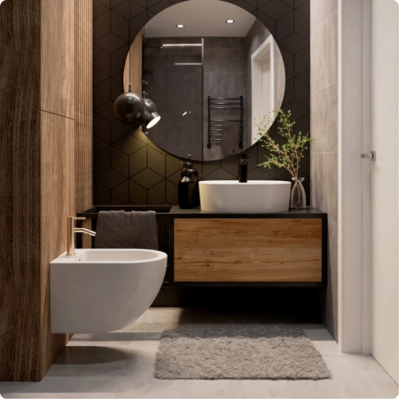 Смеситель для биде AQUAME Siena AQM6216BG, золото брашированное
