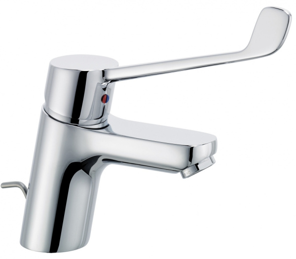Смеситель для раковины KLUDI Pure&Easy 372870565, локтевой, с донным клапаном, хром глянцевый