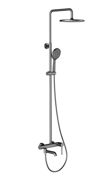 Душевая система GAPPO G2406-9 с тропическим душем, с изливом, оружейная сталь