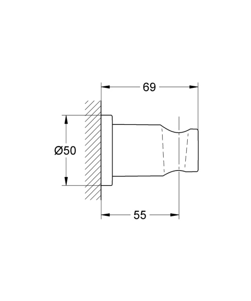 Держатель для лейки GROHE Rainshower 27074GL0, золотой глянцевый