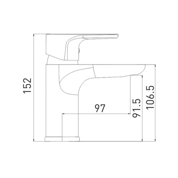 Смеситель для раковины GROSS AQUA Эволют (Evo) 6241297C, хром глянцевый