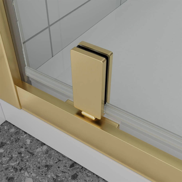 Дверь в нишу VECONI Ottimo P30 G 900(870-910)х1900, прозрачное, золото брашированное