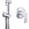 Смеситель встраиваемый GAPPO G7248 с лейкой для гигиенического душа, белый матовый/хром глянцевый