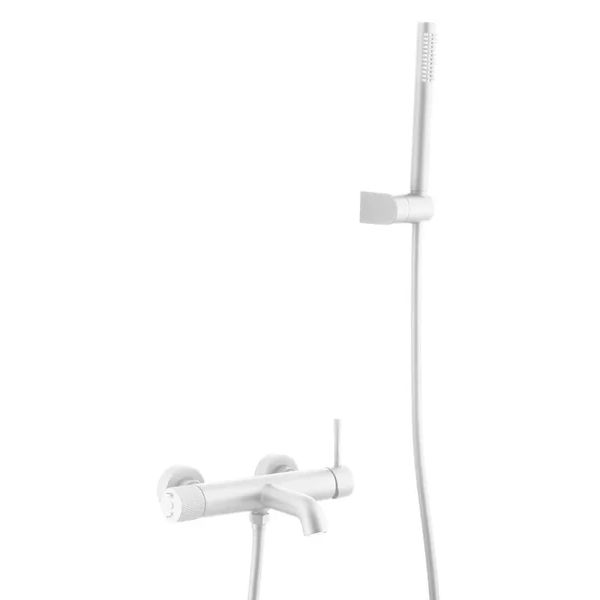 Смеситель для ванны BOHEME Uno 463-MW, белый матовый