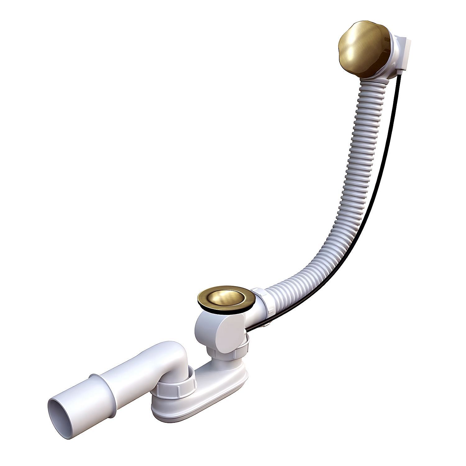 Сифон для ванны TONI ARTI TA-BS-60BR, G1 1/2"х40/50, бронза матовая